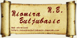 Miomira Buljubašić vizit kartica